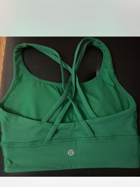 lululemon athletica Emerald Green Crisscross Sports Bra